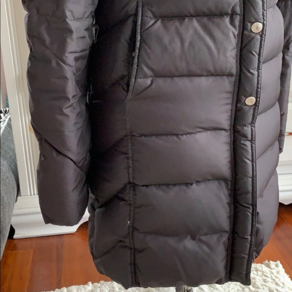 * J.CREW Down Feather Winter Puffer Coat Hood BLK - Picture 3 of 7